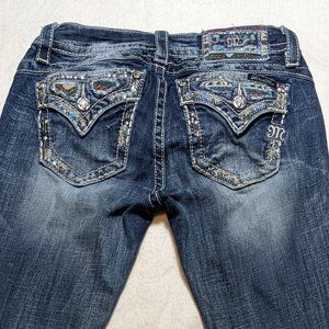 Miss Me Faux Flap Pocket Bootcut Jeans